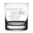 thumbnail image 1 of Namast'ay Home With My Dog Engraved 10 oz Rock Glass, 1 of 1