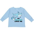 thumbnail image 3 of Inktastic My Grammy Loves Me with Cute Sharks Boys or Girls Long Sleeve Toddler T-Shirt, 3 of 5