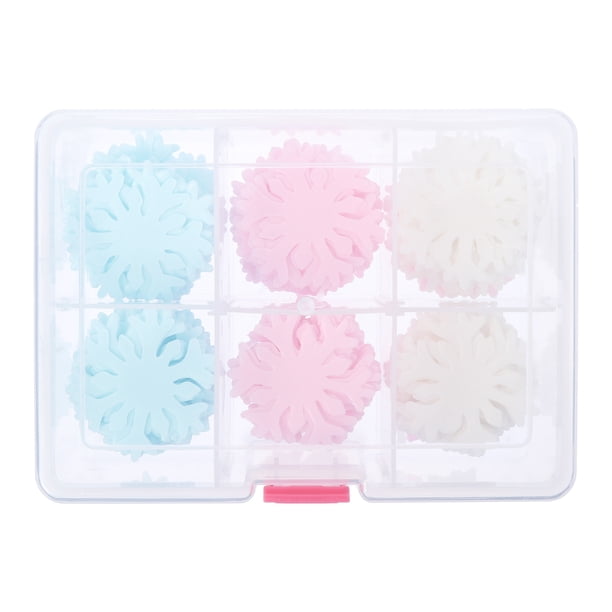 FELTECHELECTR 1 juego de 240 piezas de decoración práctica para tartas navideñas, hermosas obleas comestibles, copos de nieve de colores aleatorios