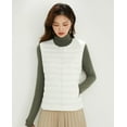 thumbnail image 4 of Wenseny Women’s Quilted Down Puffer Vest Warm Button Outerwear Padded Coat White 3XL, 4 of 7