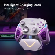 EasySMX D10 PC Controller with Charging Dock/TMR Joysticks/Dual-Mode Triggers/Motion Control, Wireless Gaming Controller for PC,iOS,Android,Switch,Steam