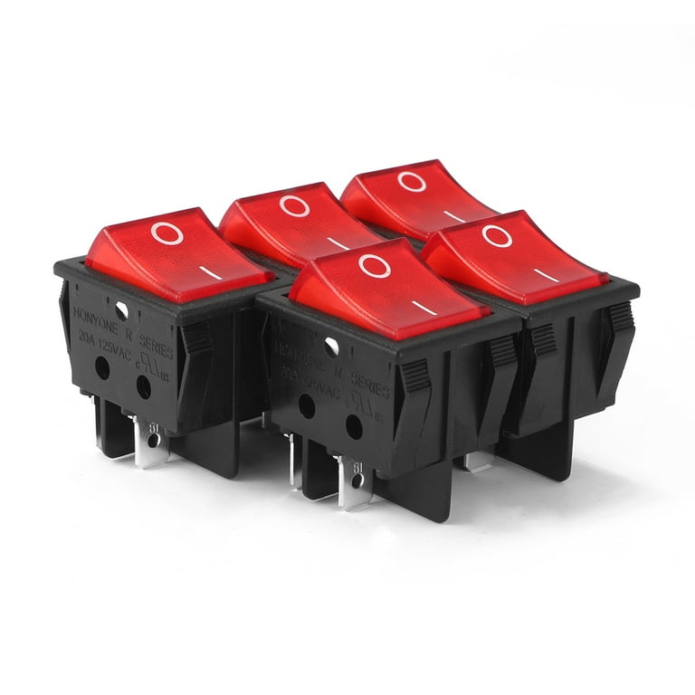 Spst Rocker Switch 5-Pack Es - On/Off Snap-in Boat Switches 250V/16A ...