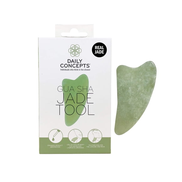 DAILY CONCEPTS Herramienta facial Gua Sha Jade 1 unidad