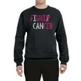 thumbnail image 2 of Fight Cancer Ribbon Unisex Crewneck Graphic Sweatshirt, Black, Small, 2 of 3