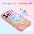 thumbnail image 4 of Laser Case Designed for iPhone 15 Pro Case Compatible with Magsafe Fluorescent Iridescent Transparent Case for Women Soft TPU Bumper Hard Back Shockproof Protective Cover-Clear/Pink, 4 of 6