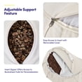 thumbnail image 2 of Crescent Zafu Meditation Cushion, 17" Yoga Pillow with removable cotton cover, Cream, 2 of 5