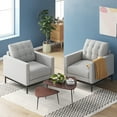 thumbnail image 2 of Zinus Thompson Fabric Armchair, Light Grey, 2 of 10