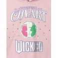thumbnail image 2 of Wicked Elphaba Glinda Fleece Drop Shoulder Pullover Hoodie Toddler to Big Kid, 2 of 4