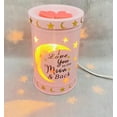 thumbnail image 2 of I Love You to The Moon & Back Light Pink Wax Melt Warmer for Fragrance Cubes and Tarts Valentines Gift, 2 of 7