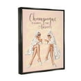 thumbnail image 3 of Stupell Industries Champagne Typography Quote Pink Glam Robes Cheers Jet Black Framed Floating Canvas Wall Art, 16x20, by Ziwei Li, 3 of 5