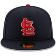 thumbnail image 2 of Men's New Era St. Louis Cardinals Navy Alternate Authentic Collection On-Field 59FIFTY Fitted Hat, 2 of 5