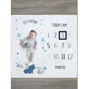 Gerber Baby Boy Milestone Blanket & Frame Set, 2-Piece