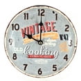 thumbnail image 1 of Vintage Satisfaction Guaranteed Metal 7.8" Wall Clock, 1 of 1