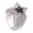 White, variant on White/Gold Rings for Men Luxury Shiny Star Rings Iced out Hip Hop Cubic Zirconia Men Rings
