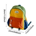 thumbnail image 4 of HUITKMM Cute School Bags with Bright Colors Canvas School Backpack with Insulation Packet, 4 of 5