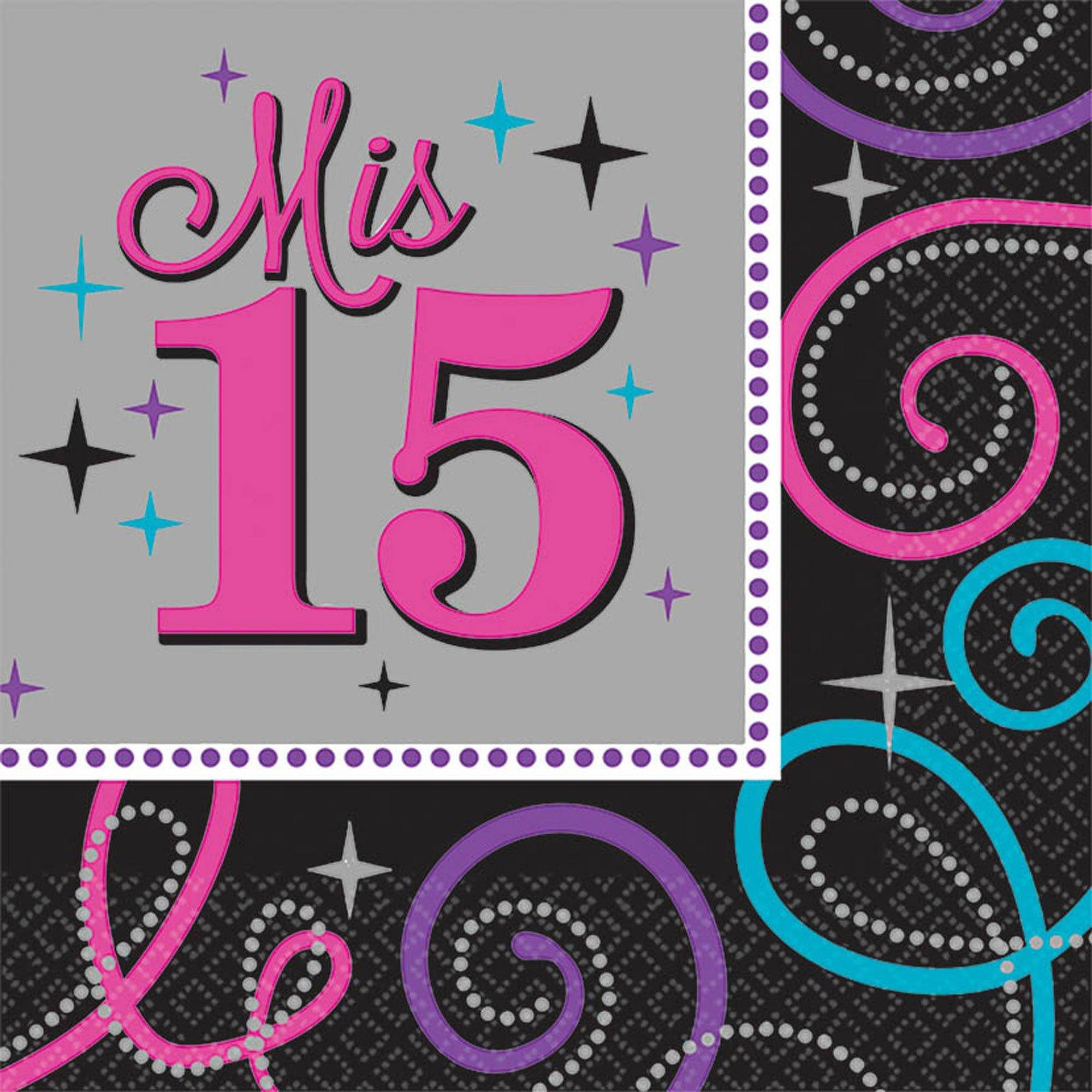 Mis Quince Anos Lunch Napkins, 16pk