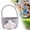 Gray, variant on Homesteed Easter Basket Bunny Storage Bin Woven Organizer for Kids Boys Egg Hunt Holiday Nursery Decor Gift Baskets Empty