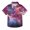 Light Blue Red Tie Dye, variant on Dailycode Small Short Sleeve Button Down Shirts Azure Blue Marble Casual Shirt 3-10 Years