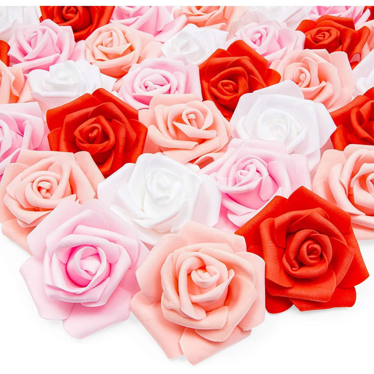 100 PINK SILK ROSE HEAD FLOWER ARTIFICIAL CRAFT FLORAL HAIR CLIP WEDDING DECOR 