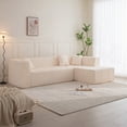 thumbnail image 6 of [105.5" Modular L-Shaped Sofa with Deep Tufted Seat for Living Room], 6 of 15