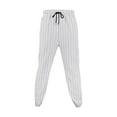 thumbnail image 3 of Men's Casual Striped Printed Slim Fit Stretch Ankle Pants Elastic Waist Loose Fit Drawstring Sweatpants, 3 of 3