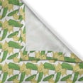 thumbnail image 3 of Ambesonne Tropical Kitchen Curtains, Cartoon Bananas Leaves, 55"x39", Fern Green and Earth Yellow, 3 of 3