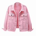 thumbnail image 2 of Long Sleeve Denim Jackets for Women - Stylish Outerwear for Spring and Autumn Weather, 2 of 5