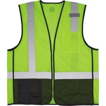 Ergodyne B3139574 GloWear 8210Z-BK Hi-Vis Safety Vest - ANSI Class 2, Lime - 4XL & 5XL