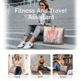 thumbnail image 5 of Tote Bag for Women - Pioneer Flower Shoulder Bag - Large Utility Work Duffle Bag with Zipper Handbag for Travel, Work, Sprots, 5 of 5