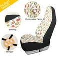 thumbnail image 4 of Cute doodle icon pattern Car Seat Cover 2 Piece Set Saddle Blanket Carseat Universal Fit for Vehicle Sedan SUV, 4 of 5
