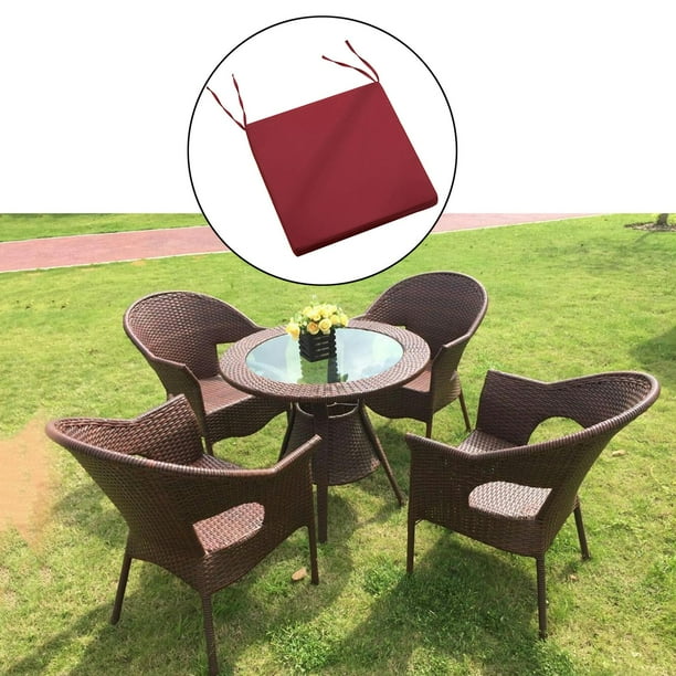 Banco Para Muebles De Jardín Con Cojín De Plástico Blanco