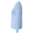 thumbnail image 3 of A4 Long Sleeve V-Neck Bird's Eye Mesh Tee For Women in Lt Blue NW3255, 3 of 3