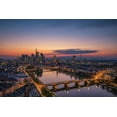 thumbnail image 2 of Oelschlegel, Robin 14x11 White Modern Wood Framed Museum Art Print Titled - Frankfurt Skyline at sunset, 2 of 4