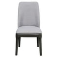 thumbnail image 5 of Set of 4 Linen Side Chair, Modern Farmhouse Kitchen Dining Room Chair, Solid Wood Fabric Upholstered Seat Back Chairs (Gray), 5 of 9