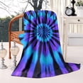 thumbnail image 2 of Blue Purple Tie Dye Pattern Blanket,Comfortable Soft Lamb Wool Throw Blanket,All Season,Warm Lightweight Blankets for Sofa Bed Couch Living Room Chair,50"x60", 2 of 4