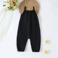 thumbnail image 5 of Bovxnpu Girls Summer Overall Sleeveless Jumpsuits Toddler Girls Solid Overall Jumpsuit Loose Soft Fashion Pants, 5 of 7