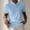 Sky Blue, variant on Men's Jacquard Polo Shirt, Fashion Solid-Color Short-Sleeve Button-Collar Top Sky Blue Size L