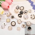 thumbnail image 4 of 10Pack 21mm Round Resin Vintage Clothes Sewing Button Metal Coat Grid Buttons Craft Accessories for Garment Coat Decoration Crafts DIY Project, 4 of 7