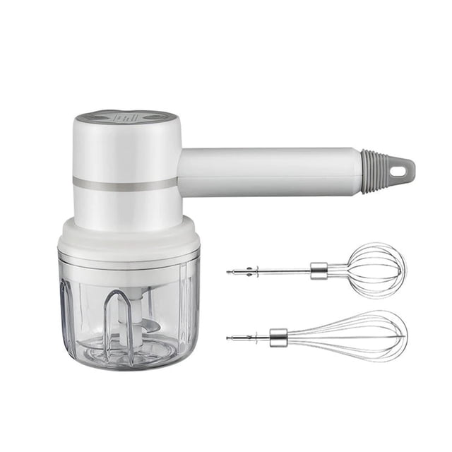Mini Batteur à Œufs Électrique - 3 Modes de Vitesse, Rechargeable par USB, Abs+acier Inoxydable 304, Sans Fil, Facile à Nettoyer, pour la Cuisson (Vert/blanc)