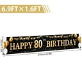 thumbnail image 5 of CIVG Large Black Gold Happy Birthday Banner Birthday Party Black Gold Background Decoration Patio Party Signs Birthday Party Supplies for Outdoor Decorations Birthday Party Decorations, 5 of 11