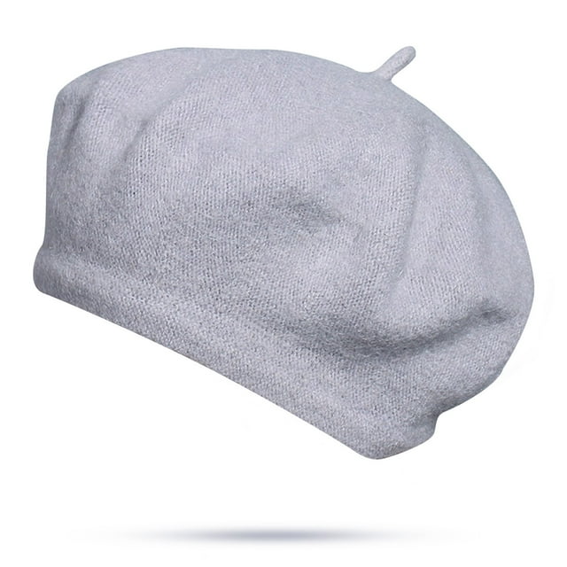 Boinas de pintor de color liso para mujer y para invierno, gorro cálido para mujer