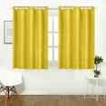 thumbnail image 3 of Mkhert Gold Blackout Window Curtain Kitchen Curtain 26X39 Inch, 2 Panels, 3 of 3