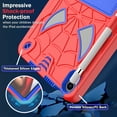 thumbnail image 2 of SaniMore Case for iPad Mini 6 8.3", Screen Protector & Shoulder Strap & Hidden Bracket & Pen Slot Heavy Duty Protective Shockproof Hybird Shell for iPad Mini 6 8.3", Red+Blue, 2 of 3