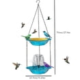 thumbnail image 2 of Solar Powered Hanging Bird Bath and Feeder, Outdoor Garden Fountain with Automatic Water Circulation for Patio Decoration, 2 of 5