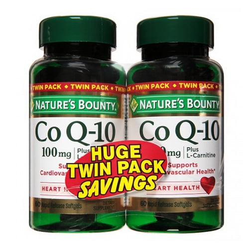Natures Bounty Co Q10 Pills and Supplement Softgels, 2 Ea