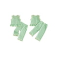 thumbnail image 2 of Cenuakty Little Girls 6M 12M 18M 24M 2T 3T 4T Striped Pants Sets Sleeveless Ruffle Trim Tank Tops Trousers Summer Outfits, 2 of 9