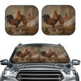 thumbnail image 6 of Lsque Oil Painting Chicken And Duck 2 PCS Windshield Sun Shade | CarFoldable Window Covers | Car Accessories Reflect UV for Universal Cars SUV Truck | Small, 6 of 7