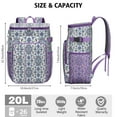 thumbnail image 3 of Vintage Ethnic Cooler Backpack - 20L Insulated Leakproof Lunch Bag, Retro Style for Travel, 3 of 6