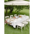 thumbnail image 3 of Outdoor Tablecloth with Umbrella Hole and Zipper, Fall Leaf Rectangle Table Cloth 60x84 Inch Waterproof Tablecloth, Thanksgiving Autumn Country Eucalyptus Picnic Table Cover for Patio Camping, 3 of 7