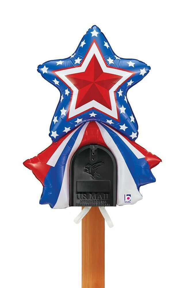 Mailbox Balloon 4th of July Decoration Patriotic Star USA